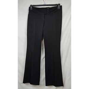 Joe Benbasset Black Wide Waistband Dress Pants Flare Leg Trousers Size 5S Y2k